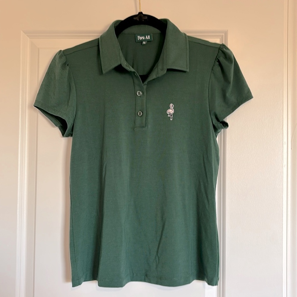 Fore All Green Flirty Polo